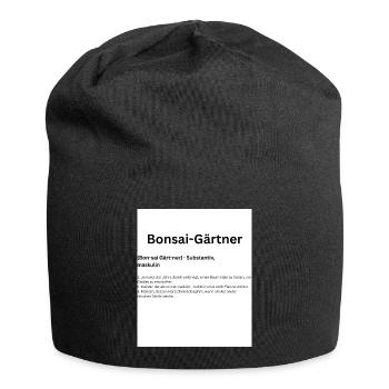 Bonsai Gärtner: Miniaturwald - Jersey-Beanie - Schwarz - Vorne