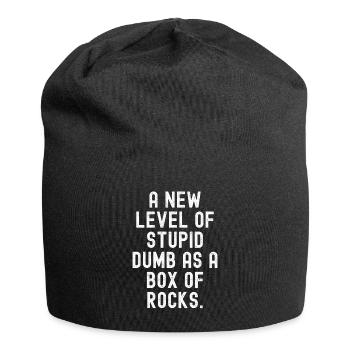 Neue Stufe von Dummheit - Jersey-Beanie - Schwarz - Vorne