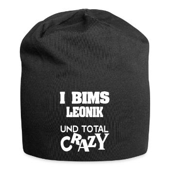 Leonik als Crazy - Jersey-Beanie - Schwarz - Vorne