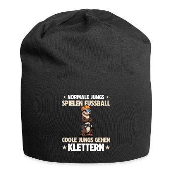 Klettern Jungs Lustiger Frettchen Kletterer - Jersey-Beanie - Schwarz - Vorne