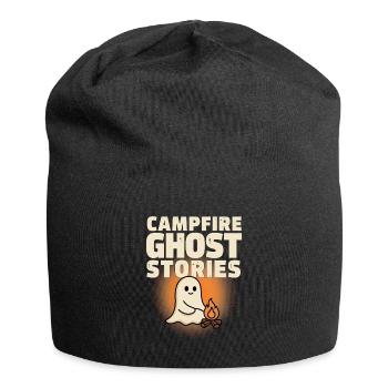 Halloween-Geist – Lagerfeuer-Geistergeschichten - Jersey-Beanie - Schwarz - Vorne