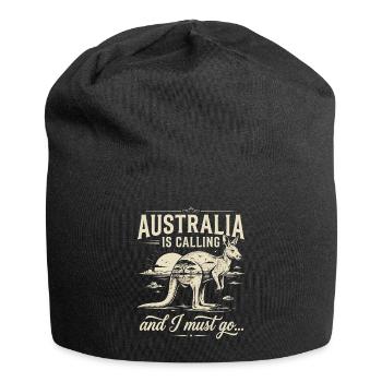 Australien is Calling and I Must go - Jersey-Beanie - Schwarz - Vorne