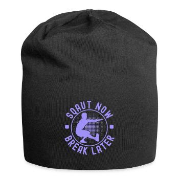 Fitness Fanatics Squat Now Break Later - Jersey-Beanie - Schwarz - Vorne