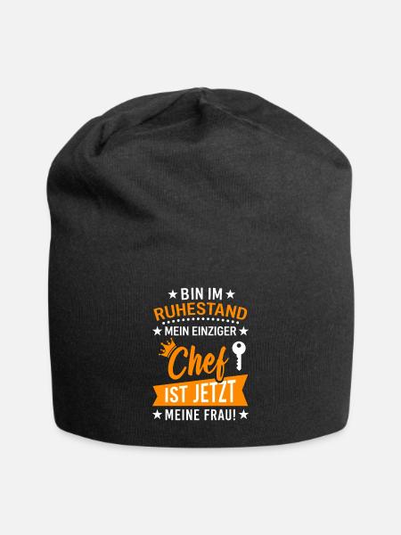 Ruhestand Chef Ist Jetzt Meine Frau Rente - Jersey-Beanie - Schwarz