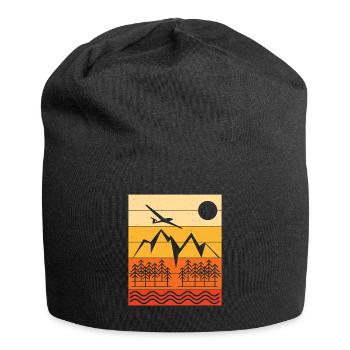 Segelflug Landschaft Design Sunset - Jersey-Beanie - Schwarz - Vorne
