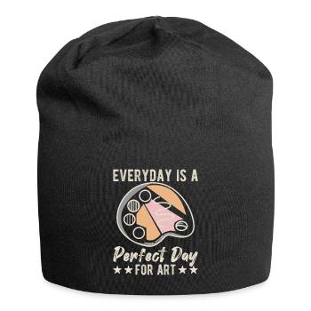 Artist Painter Graphic Perfect Day For Art Gifts - Jersey Beanie - black - Front