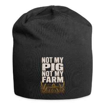 Not My Pig Not My Farm Farm Pigs - Jersey Beanie - black - Front