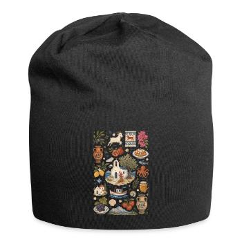 Crete | Olives, sea & island culture - Jersey Beanie - black - Front
