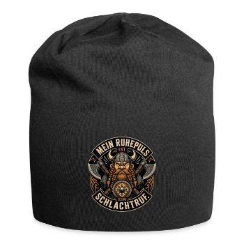 Wikinger - Jersey-Beanie - Schwarz - Vorne