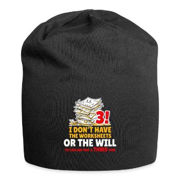 Third Time Procrastination Tee - Jersey Beanie - black - Front