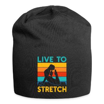 Yoga Live To Stretch Funny Yoga - Jersey Beanie - black - Front
