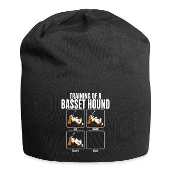 Basset Hound Dog Breed Training Humor - Jersey Beanie - black - Front