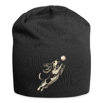 Basset Hound Dog Breed Baseball - Jersey Beanie - black - Front