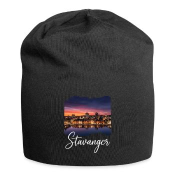 Stavanger Evening atmosphere at the fjord - Jersey Beanie - black - Front
