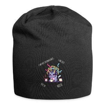 Full of Noise – Sensory Overload Cat - Jersey Beanie - black - Front