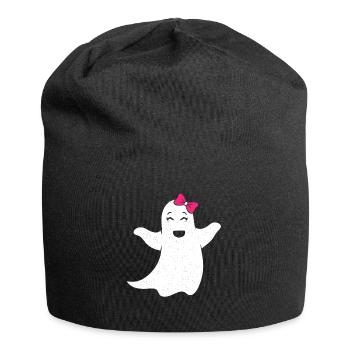 Ghost girl with pink bow - Jersey Beanie - black - Front