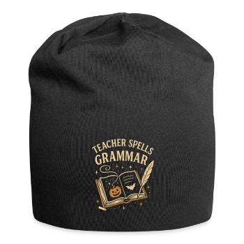 Teacher Grammar Halloween - Jersey Beanie - black - Front