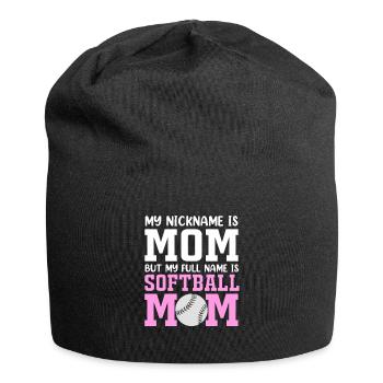 Softball Mom Softball Mom - Jersey Beanie - black - Front