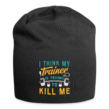 I Think My Trainer Is Trying To Kill Me Fitness - Jersey Beanie - black - Front