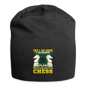 Chess Chess Player Chessboard - Jersey Beanie - black - Front