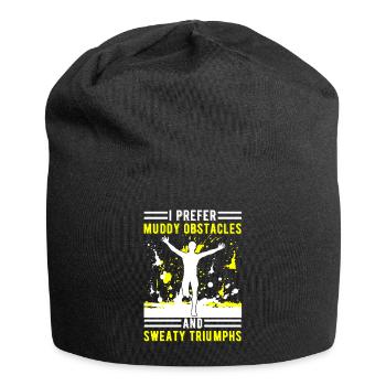 Runn Country Runner and XC Coach - Unique Cross - Jersey Beanie - black - Front