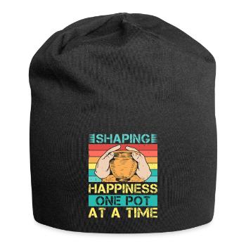 Gifts For Pottery Makers Shaping Happiness Pottery - Jersey Beanie - black - Front