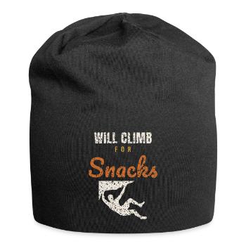 Will Climb For Snacks - Jersey Beanie - black - Front