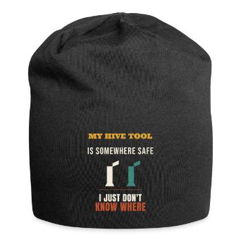 Beekeeper My Hive Tool Is Somewhere Safe Funny Bee - Jersey Beanie - black - Front