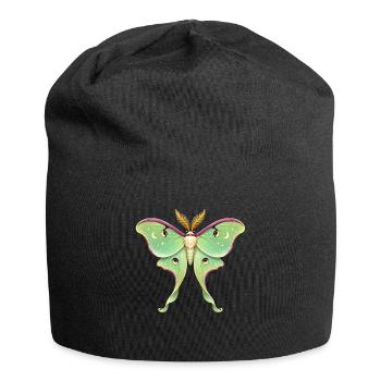 Luna Moth Celestial Illustration Actias luna - Jersey Beanie - black - Front