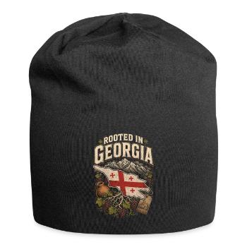 Georgia Georgian Tbilisi Sakartvelo - Jersey Beanie - black - Front