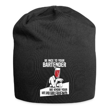 Serveur Barman Barchef - Bonnet en jersey - noir - Devant