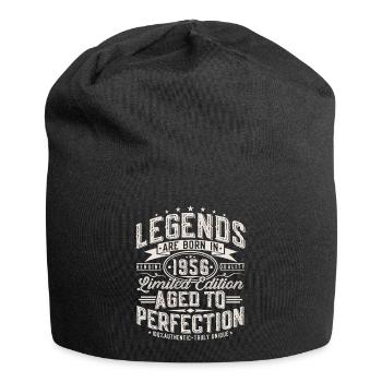 1956 Vintage Vintage Birthday Gift Retro - Jersey Beanie - black - Front