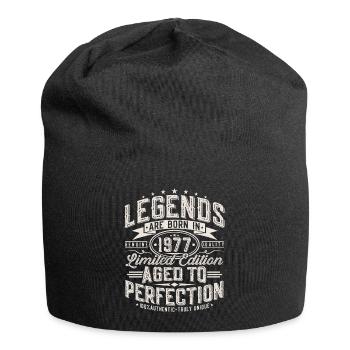 1977 Vintage Vintage Birthday Gift Retro - Jersey Beanie - black - Front