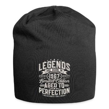 1967 Vintage Birthday Vintage Retro Gift - Jersey Beanie - black - Front