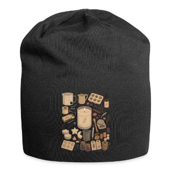Candle Love | Candle Pouring & DIY - Jersey Beanie - black - Front