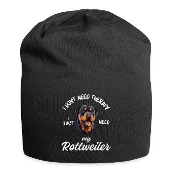 Rottweiler Therapy Dog - Jersey Beanie - black - Front