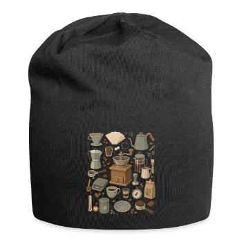 Coffee Love | Barista & Hand Filter - Jersey Beanie - black - Front