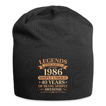 Born in 1986 Unique 40 years - Jersey Beanie - black - Front
