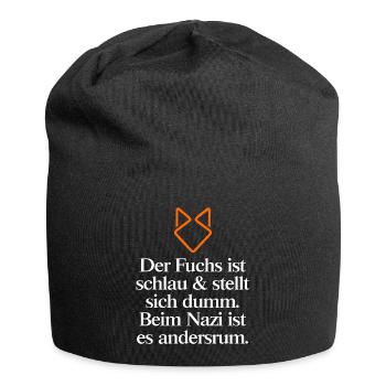FCK AFD - Zeichen setzen gegen Rechts! NOAFD - Jersey-Beanie - Schwarz - Vorne