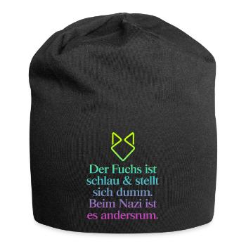 FCK AFD - Zeichen setzen gegen Rechts! NOAFD - Jersey-Beanie - Schwarz - Vorne