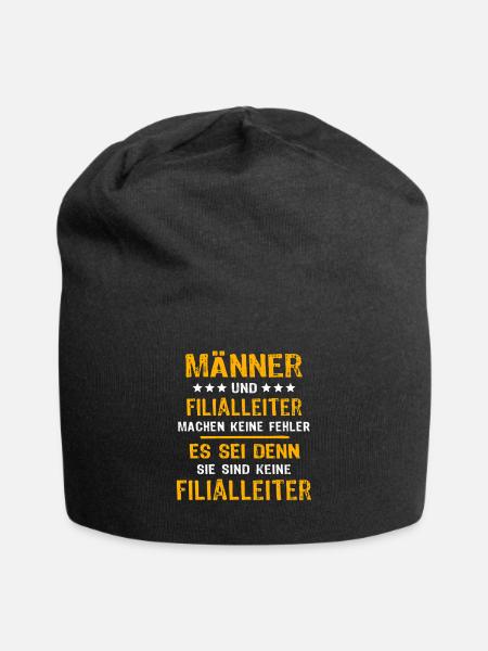 Filialleiter Spruch - Jersey-Beanie - Schwarz