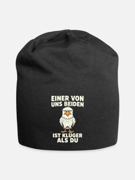 Einer Von Uns Beiden Ist Klueger Als Du - Jersey-Beanie - Schwarz
