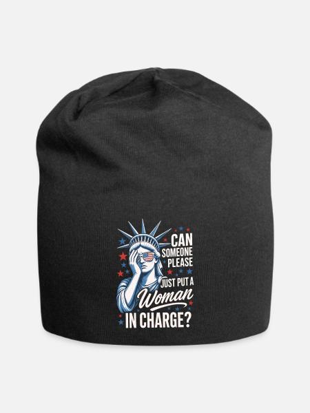  Put A Woman In Charge Statue Of Liberty Facepalm - Jersey-Beanie - Schwarz