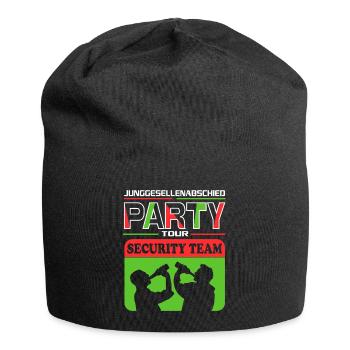 Junggesellenabschied Security Team Saufen Drinking - Jersey-Beanie - Schwarz - Vorne