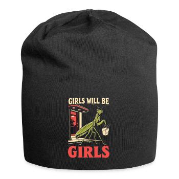 Girls Will Be Girls – Praying Mantis Humor - Jersey-Beanie - Schwarz - Vorne