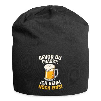 Bier Noch Eins Männerabend Lustiger Spruch - Jersey-Beanie - Schwarz - Vorne