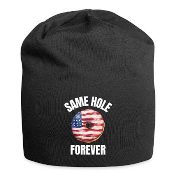 Same Hole Forever Junggesellenabschied Bräutigam-Gag-Geschenk - Jersey-Beanie - Schwarz - Vorne