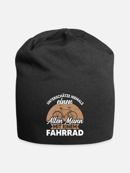 Fahrrad Alter Mann Radfahrer Lustiger Spruch - Jersey-Beanie - Schwarz