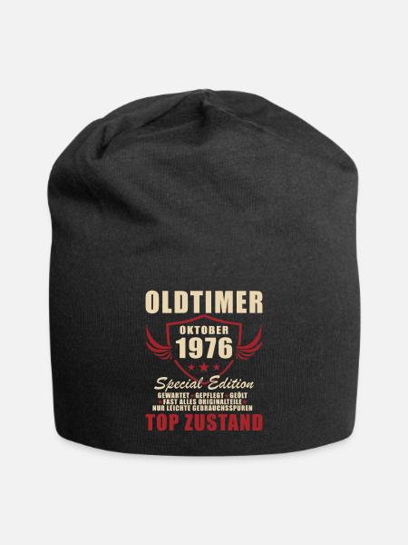 50. Geburtstag Mann Frau 50 Jahre Deko 1976 - Jersey-Beanie - Schwarz