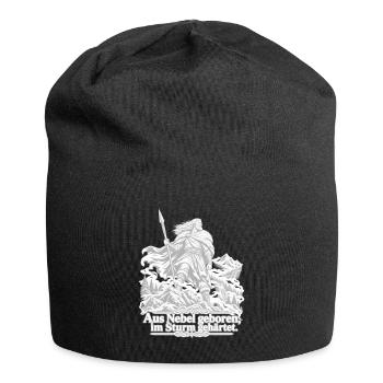 Sturmgeborener Krieger im Schneeschatten - Jersey-Beanie - Schwarz - Vorne